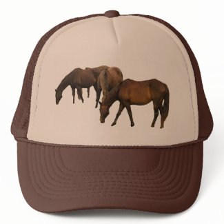 Grazing Horses Trucker Hats
