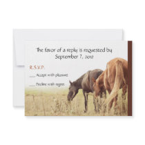 Grazing Horses - RSVP Cards Custom Invites