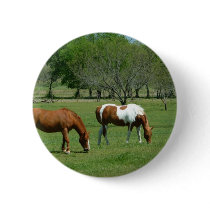 Grazing Horses Scene buttons by HorseLoversGifts Grazing Horses Scene buttons