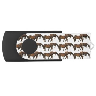 Grazing Horses Swivel USB 2.0 Flash Drive