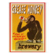 grease monkey brewery post cards