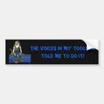 Grease Monkey Customized Toolbox Sticker (Blue) Bumper Stickers
