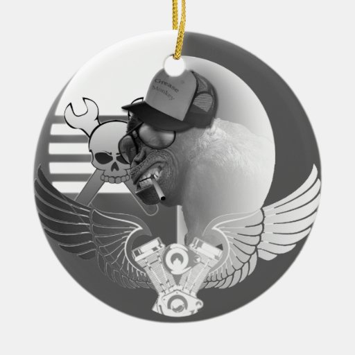 grease monkey tree ornament zazzle grease monkey tree ornament zazzle