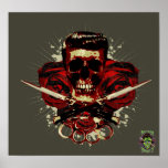 Greaser Skull Print