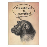 Great Ape Evolution Entitlement Greeting Cards