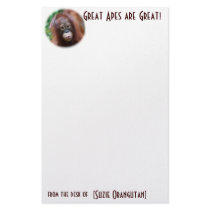 Great Apes are Great - primate fan stationery