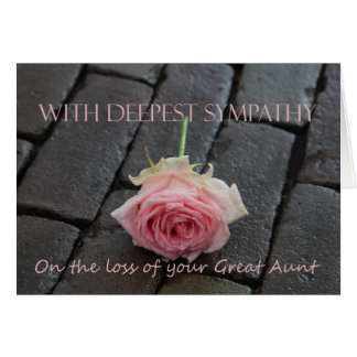 Sympathy On Loss Of Aunt Cards | Zazzle