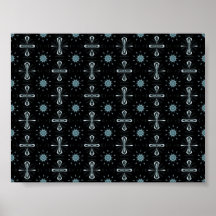 great black and blue pattern print