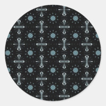 great black and blue pattern sticker