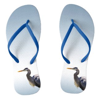 Great Blue Heron Bird Flip Flops