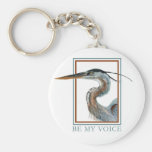Great Blue Heron by Jane Freeman Keychains