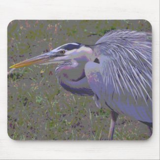 Great Blue Heron Challenge Mouse Pads