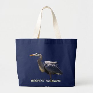 Great Blue Heron Earth Day Bags