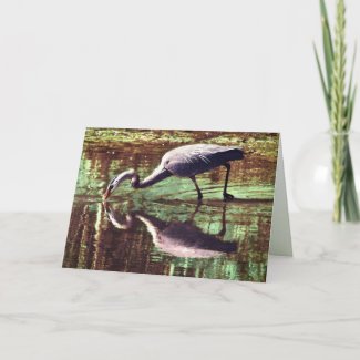 Great Blue Heron Father's Day zazzle_card