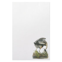 Great Blue Heron, John Audubon Personalized Stationery