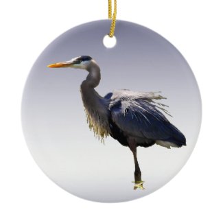 Great Blue Heron Christmas Ornament