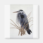 Great blue heron refrigerator magnets