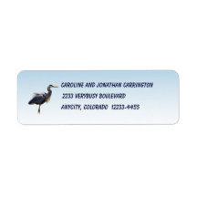 Great Blue Heron Return Address Label