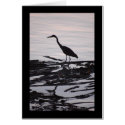 Great Blue Heron Silhouette Card