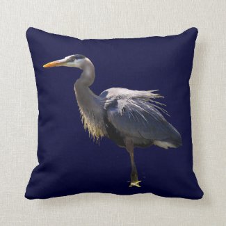 Great Blue Heron Throw Pillows