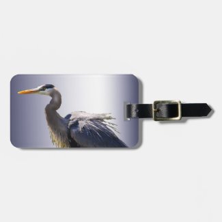 Great Blue Heron Travel Bag Tag