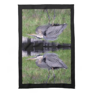 Great Blue Heron's Territory Towels