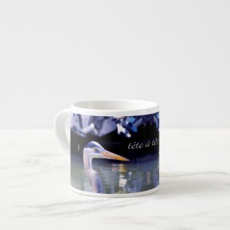 Great Blue Herons t&#234;te &#224; t&#234;te Espresso Mug