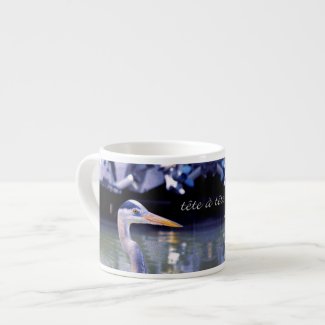 Great Blue Herons tête à tête Espresso Mug