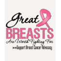 GREAT Breasts Are WORTH Fighting For (G2) t-shirts by cancerapparel GREAT Breasts Are WORTH Fighting For (G2) t-shirts