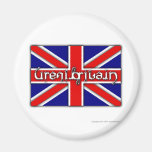 'Great Britain' ambigram on a British flag Fridge Magnets
