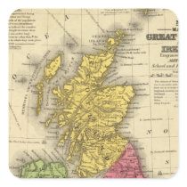 Great Britain and Ireland Square Stickers