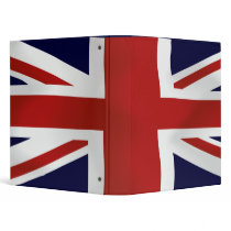 Great Britain Flag 3 Ring Binder