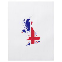 Great Britain Map Flag Flyers