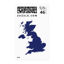 Great Britain Map Stamp