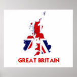 GREAT BRITAIN MAP POSTER