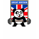 This darling little <b>panda bear</b> is too cute! Panda loves to lift weights! Weightlifting Panda is getting ready to lift a barbell. Show your support for the British Weightlifting Team with this cute panda weightlifter shirt!