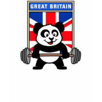 Great Britain Weightlifting Panda t-shirts by cuteunion Great Britain Weightlifting Panda t-shirts