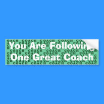 Great Coach Bumper Sticker bumper stickers by ZachBear Great Coach Bumper Sticker bumper stickers