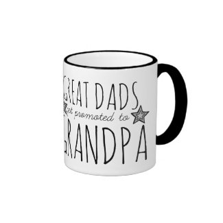 Great Dads Get Promoted to Grandpa Ringer Mug