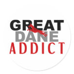 Great Dane Addict Stickers