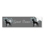 Great Dane and a Star Heart Bumper Sticker