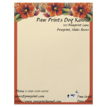 Great Dane - Autumn Floral Design Letterhead Design
