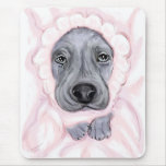 Great Dane Baby Blue Girl Mouse Pad