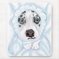 Great Dane Baby Harlequin Boy mousepads
