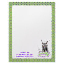 Great Dane Black Birthday Cake Face letterhead by DanesRUs Great Dane Black Birthday Cake Face letterhead