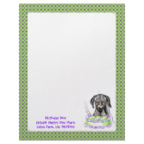 Great Dane Black UC Birthday Cake letterhead by DanesRUs Great Dane Black UC Birthday Cake letterhead