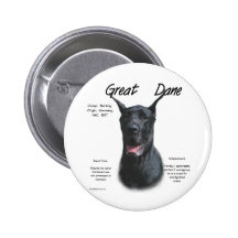 Great Dane (blackA) History Design Pin
