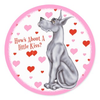 Great Dane Blue Kiss sticker