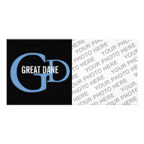 Great Dane Breed Monogram Design Photo Card Template