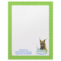 Great Dane Brindle Birthday Cake Custom Letterhead